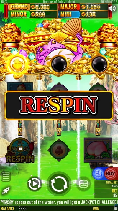 フリースピンのRESPIN RUSH