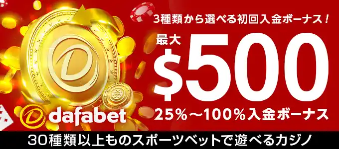 dafabetの入金ボーナス