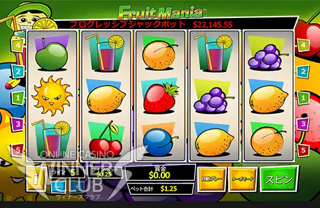 人気のジャックポットスロット『Fruit Mania』